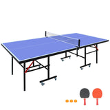 8ft Mid-Size Table Tennis Table & Portable Table Set for