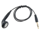 Maxbell 6x3.5mm Single Side Wired Earphone Earbuds Music Sport Earphone 45cm Black