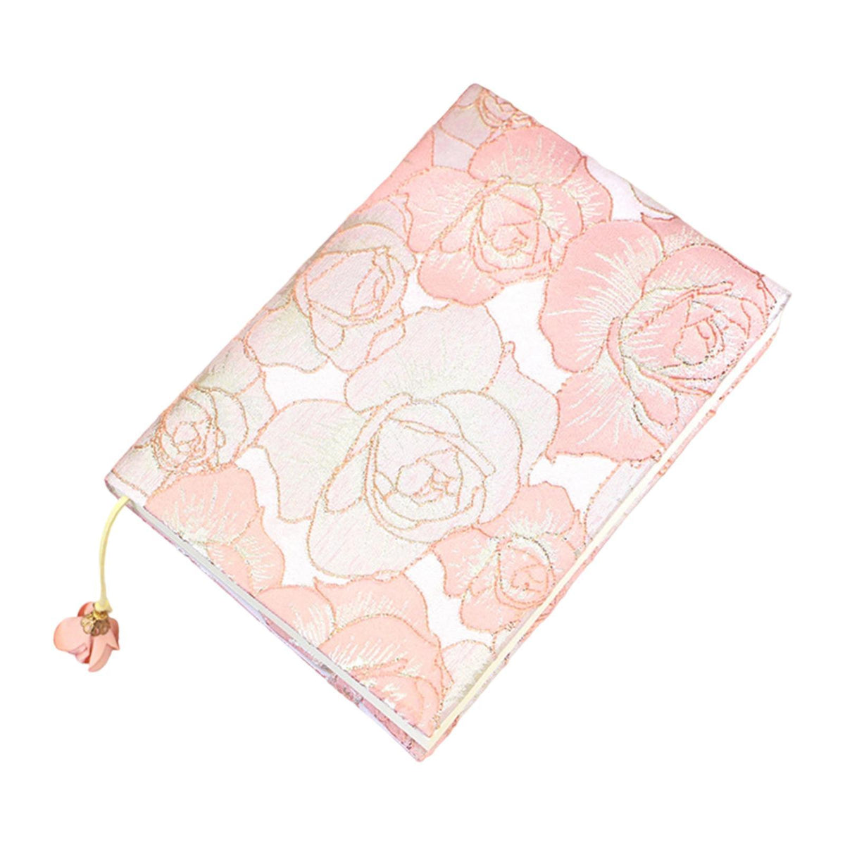 Maxbell A5 Book Cover Fabric Notebook Sleeve for Paperback Hardcover Pink