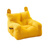 Maxbell Kids Bean Bag Chair Comfortable Indoor Decoration Lazy Sofa with Side Pocket yellow 50x50x45cm