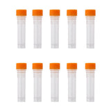 10Pcs 1.5ml + 10Pcs 5ml Plastic Cryovial Test Tube Sample with Screw Cap