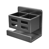 Maxbell Wall Mounted Toothbrush Holder Toothpaste Shelf for Washroom Hotel Dormitory Gray