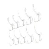 Maxbell 10Pcs Coat Hooks for Hanging Hat Rack Wall Mount for Office Bathroom Kitchen White