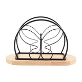 Maxbell Napkin Holder with Metal Wire Napkin Storage Box for Countertop Home Kitchen Butterfly black