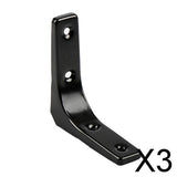 Maxbell 3xHeavy Duty Shelf Bracket Wall Hanging Shelve L Shaped Brackets Black 3Inch