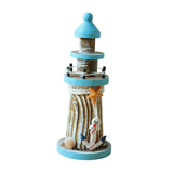 Wooden Lighthouse Ornament Desktop Display Table Decor for Home Hotel Office Anchor