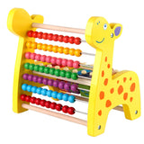 Maxbell Maxbell 3 in 1 Kids Wooden Fawn Number Blocks Abacus Developmental Toys Beads Maze