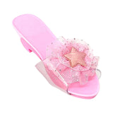 Maxbell Princess Dress up Shoes Dress up Kids Heels for Cosplay Role Playing Costume light pink