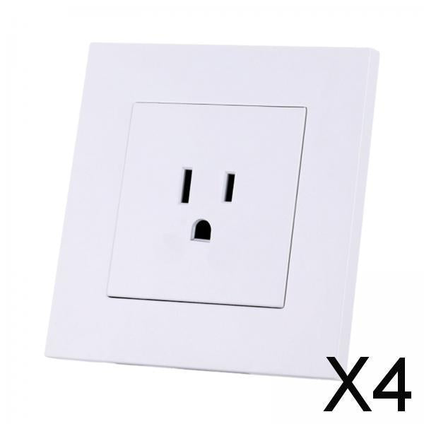 Maxbell 4xRecessed Socket Panel Durable Wall Mounted Socket Panel for Residential Home