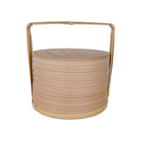 Maxbell Portable Bento Box Practical Wood Wooden Bento Box for Work Farmhouse School 15x15x20 cm Wooden