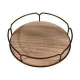 Maxbell Wood Turntable Tray Rotating Spice Rack Organizer for Cabinet Desktop Pantry 11 Inch