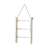 Maxbell Wood Towel Racks Hanging Ladder Hand Towel Rack for Farmhouse Hotel Bathroom White