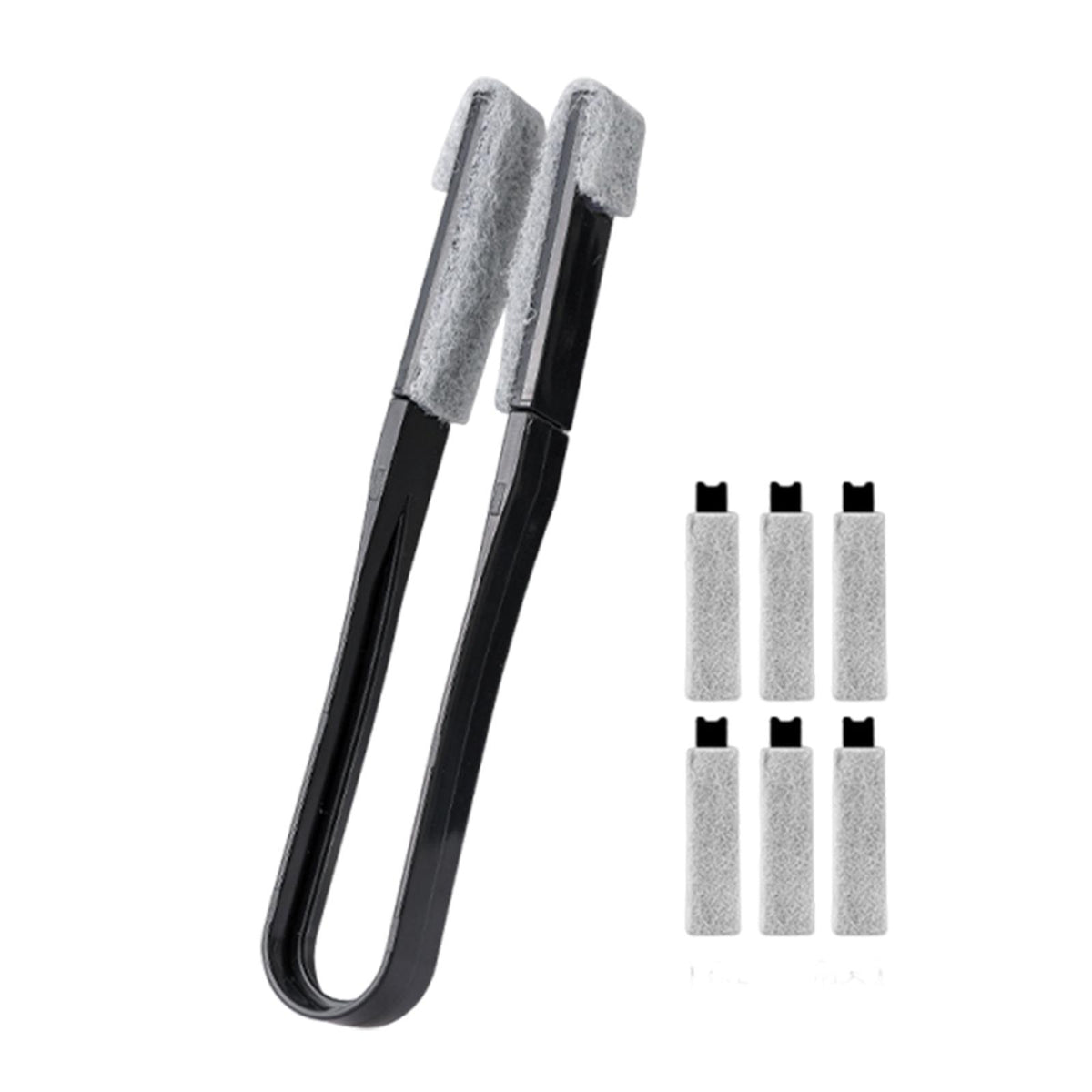 Maxbell Window Blind Cleaner Duster Brush Handheld Dust Remover for Keyboards Office black