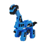 Maxbell Toddlers Robot Construction Vehicle Transforming Robot Toy Game Birthday Gift blue