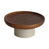 Round Riser Decorative Tray Display Farmhouse Serving Cabinet Pedestal Stand 16cmx6.8cm
