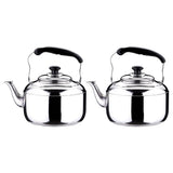 Maxbell 2pcs Stainless Steel Whistling Tea Kettle Coffee Kitchen Stovetop Induction
