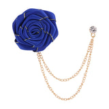 Maxbell Flower Chain Brooch Chic Groom Suit Brooch for Concert Party