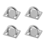 Maxbell 4pcs Heavy Duty 304 Stainless Steel Square Pad Eye Plate Shade Sailboat 5mm