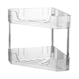 Maxbell 2 Layer Anti Slip Modern Sundries Organizer for Living Room Hotel Restaurant clear white
