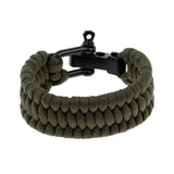 Maxbell Maxbell Survival Outdoor Buckle Rope Paracord Bracelet Shackle 20x3cm Army Green