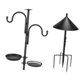 Maxbell Bird Feeder Pole Gifts Bird Feeding Station for Wind Chimes Lanterns Baskets