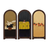 Maxbell Desk Decorative Screen Modern 3 Panel Divider for Shelf Home Decor