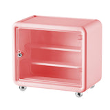 Maxbell Action Figure Display Case Cabinet Toys Miniatures Models Cars Organizer Box Pink