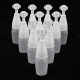 Maxbell Maxbell 10 Pcs 5/10ml White Plastic Empty Squeezable Dropper Bottles Refillable 5ml