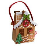 Maxbell Felt Gingerbread House Bag Cute Ornament Stocking Stuffer Christmas Gift Bag Style A
