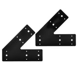 Maxbell 2Pcs 45 Degree Angle Flat Bracket Mending Plate for Outdoor Indoor Accessory