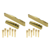 Maxbell Brass Bridge Pins Pegs Saddle Nut Set for Acoustic Folk Guitar