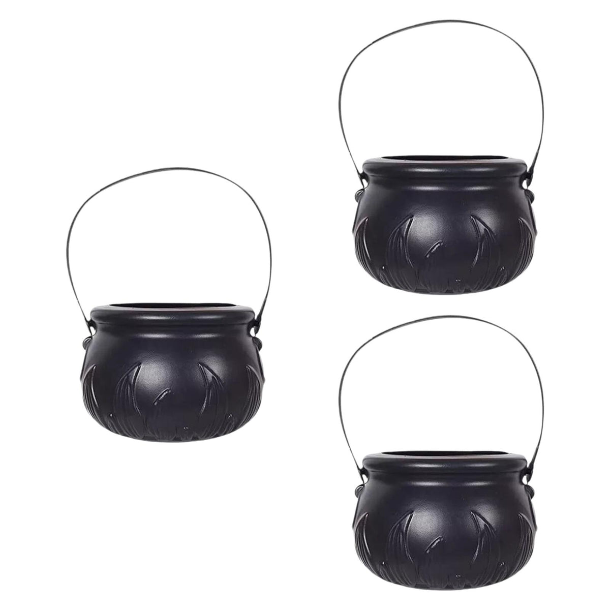 Maxbell Halloween Candy Cauldron Pot Portable Candy Bucket for Cafe Dining Room Desk with Flame