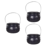 Maxbell Halloween Candy Cauldron Pot Portable Candy Bucket for Cafe Dining Room Desk with Flame