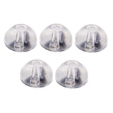 Maxbell 10 Pairs Earring Backs Soft Clear Silicone Small Metal Spacers DIY Findings