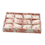 Maxbell Watch Tray Linen Bracelet Bangle Jewelry Organizer Box for Drawer Store Home red