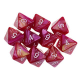 Maxbell 10pcs 8 Sided Dice D8 Polyhedral Dice for Dungeons and Dragons Table Games Purple Red - Aladdin Shoppers