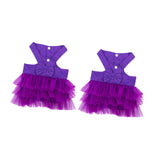 Maxbell 2Pcs Pet Dog Dresses Breathable Pet Supplies Doggy Apparel Summer Tutu Shirt Violet