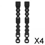 Maxbell 4x2Pcs System Malice Clips Strap Buckle Nylon Magazine Pouch Accessory black