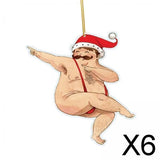 Maxbell 6xChristmas Decorations Tree Ornaments Funny 2023 Christmas Hanging Decoration Style C