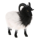 Maxbell 2pcs Lifelike Goat&Cow Statue Indoor Outdoor Garden Decor Ornament Figure