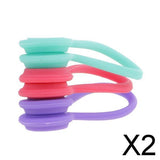 Maxbell 2x3Pieces Magnetic Earphone Cable Winders Wrap Corder Organzier String Tidy D