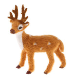 Maxbell 2Pcs Miniature Realistic Deer Figurine Statue Model Home Gift Decorative