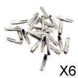 Maxbell 6x30/100Pack Flat Single Prong Alligator Hair Clips DIY Blanks 35mm 30pcs