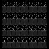 Maxbell 40pcs Rectangle Blank Insert Photo Picture Frame Split Ring Keychain 3.3x5cm