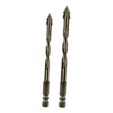 Maxbell Four Flute Sawtooth Eccentric Drill Bit for Marble Terracotta Carbide Tipped 2Pcs
