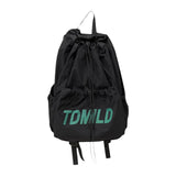 Maxbell Drawstring Backpack Large Capacity Fashion Gym Sack for Gym Outdoor Shopping Black
