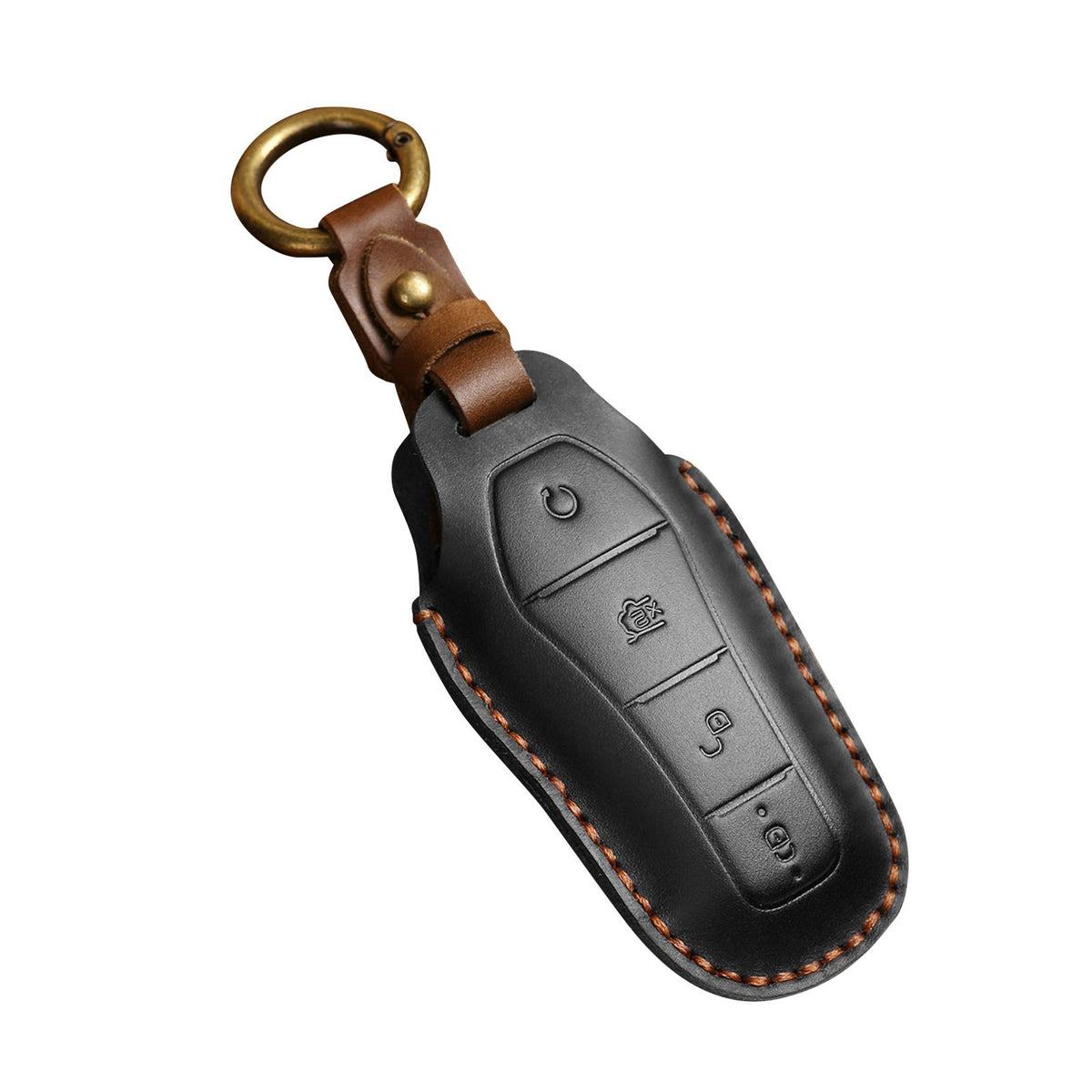 Maxbell Car Key Fob Cover Portable Auto Accessory for Byd Yuan Plus Atto 3 Seal Black B