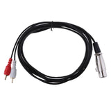 Maxbell Stereo Audio Cable Wire Cord 3 Pin 1 XLR Female Plug to 2 RCA Male Splitter