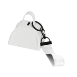 7.4cm Iron Cowbell with Wrist Rope Sturdy for Weddings Celebrations Handheld White