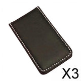 Maxbell 3xMagnetic Money Clip Dollar Cash Clamp Card Holder Wallet Coffee_80x46x8mm